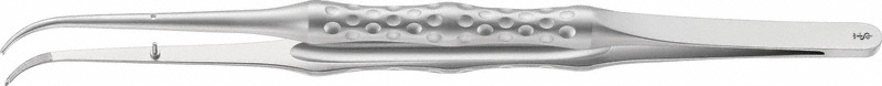 Ergoperio Chir. Pinzette | gebogen | 1 x 2 Zähne | 175 mm