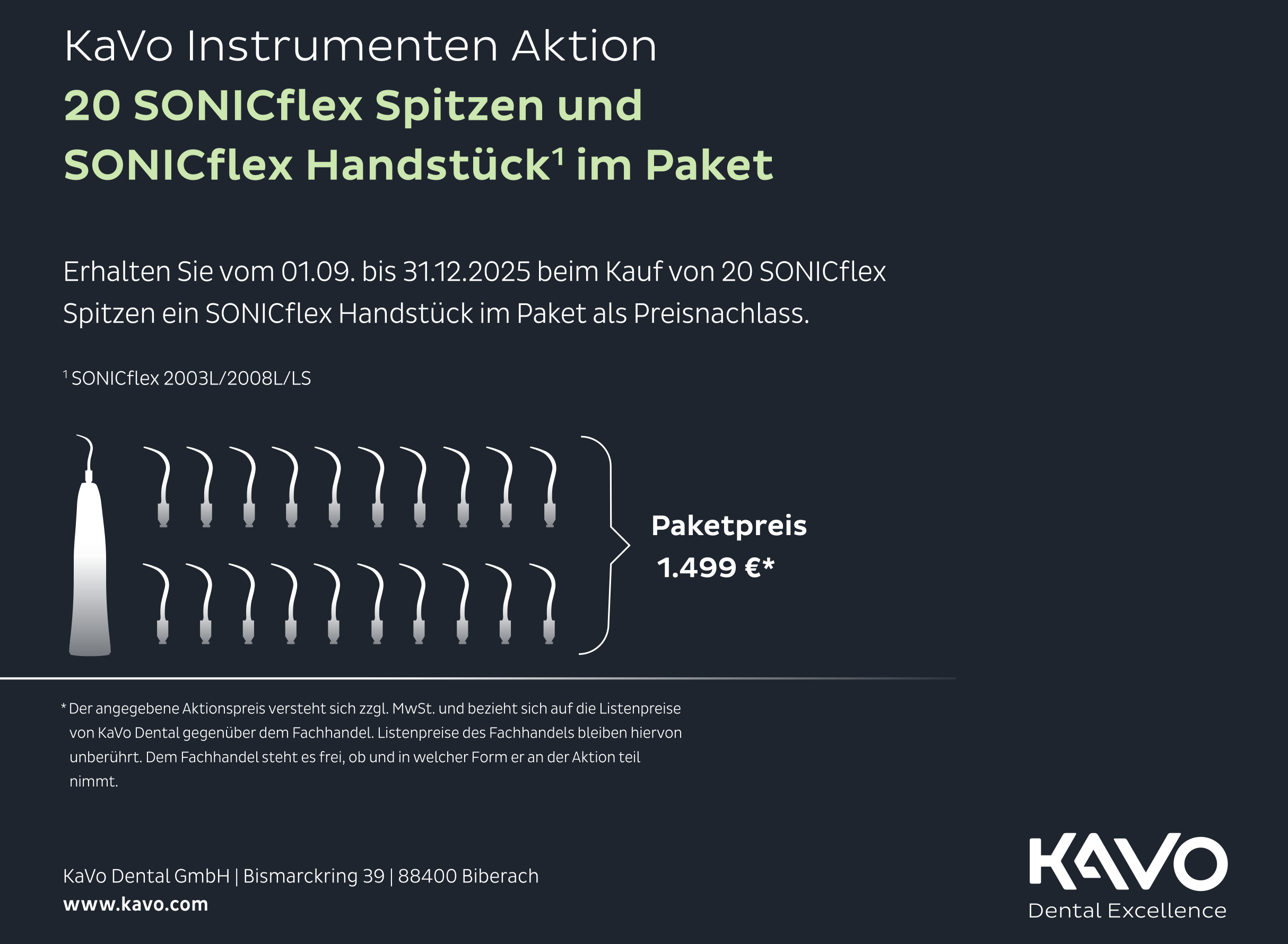 SONICflex Handstück & 20 Spitzen | KaVo-Aktion