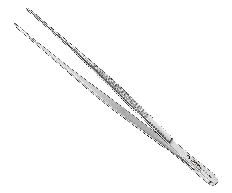 Anat. Pinzette, 18 cm, kreuzgerieft