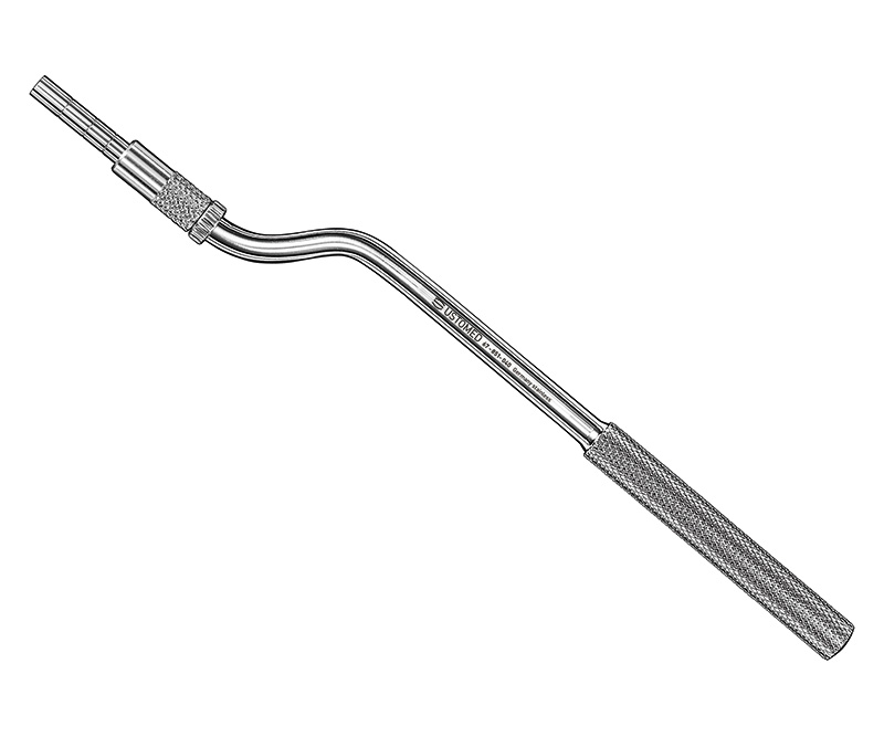 Bone Condenser, bajonettförmiger Schaft, Spitze konkav, 4, 0 mm Durchm., zylindrisch mit stufenlos v